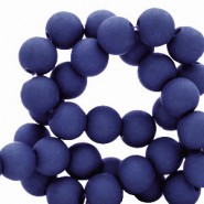 Acryl kralen mat rond 6mm Dark royal blue
